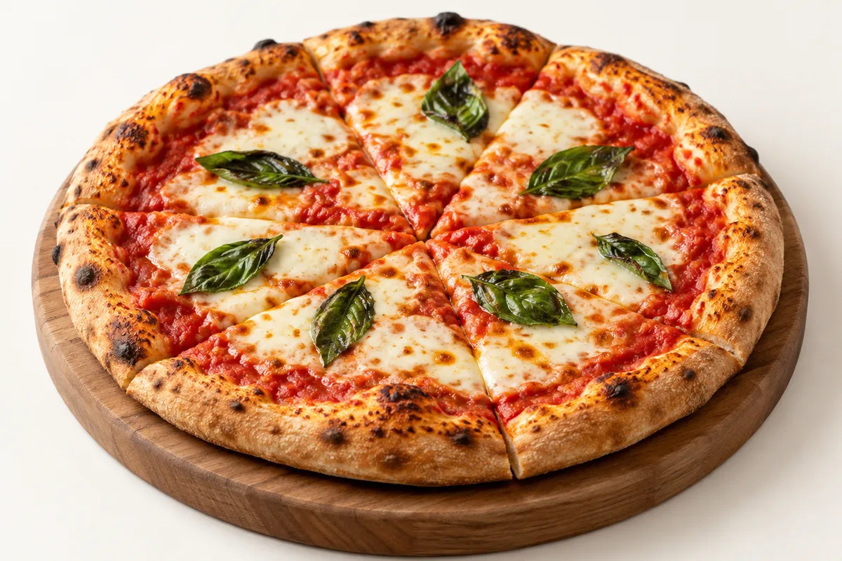 Pizza mit Käse und Gemüse