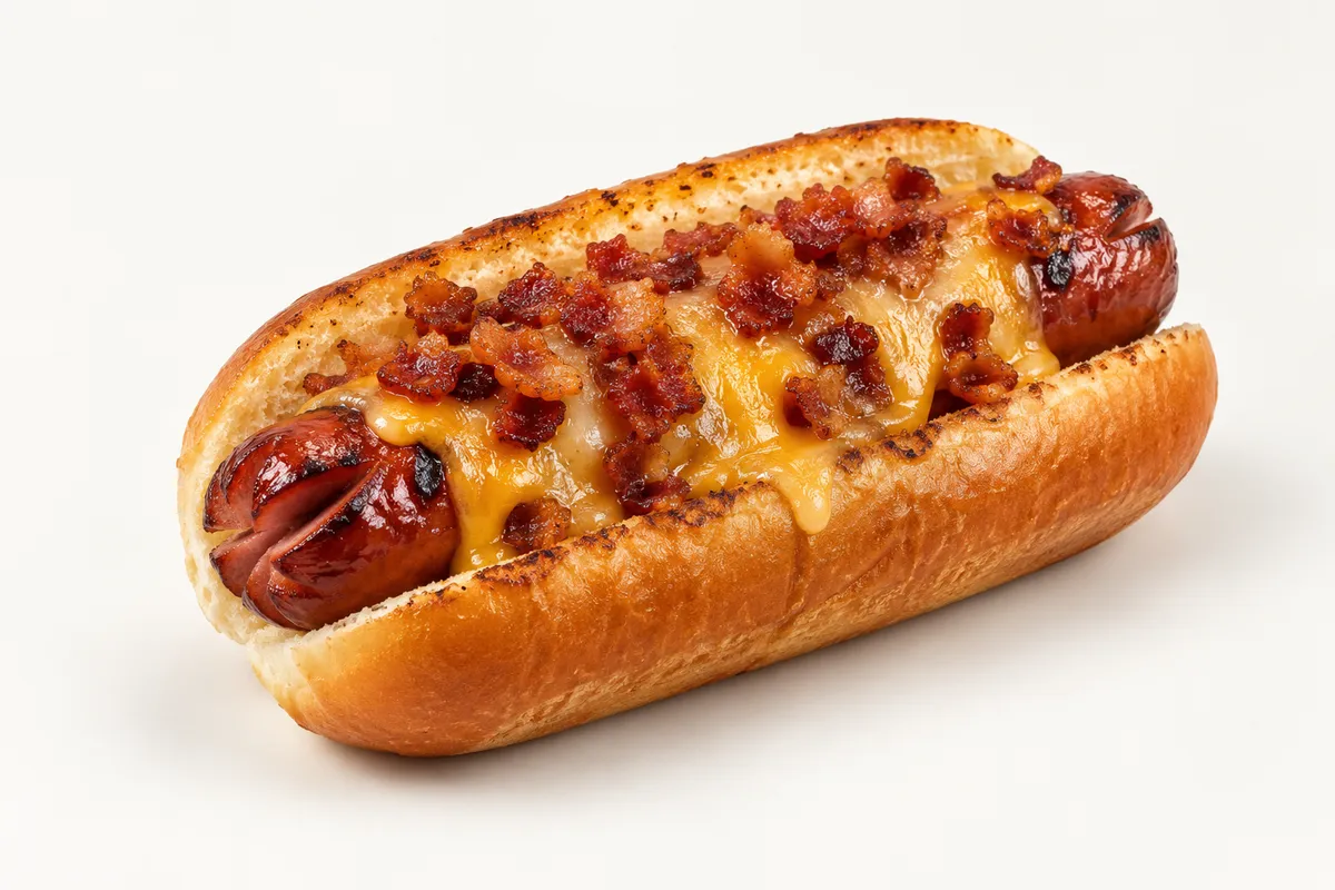 Würstchen in länglichen Brötchen