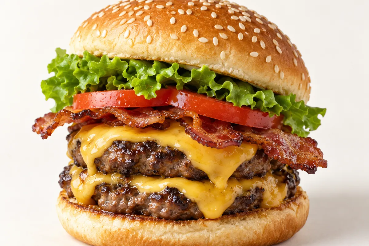 Burger mit Salat und Gemüse