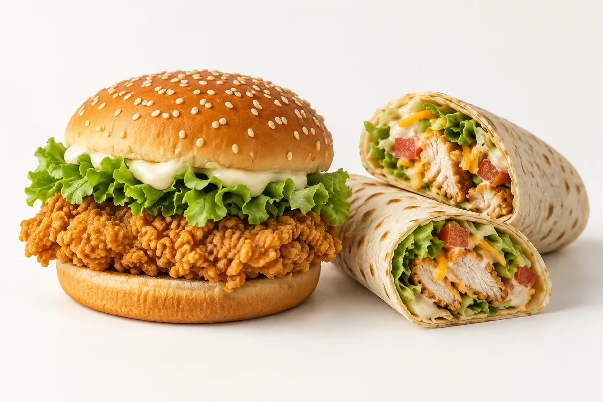Burger mit Salat und Gemüse