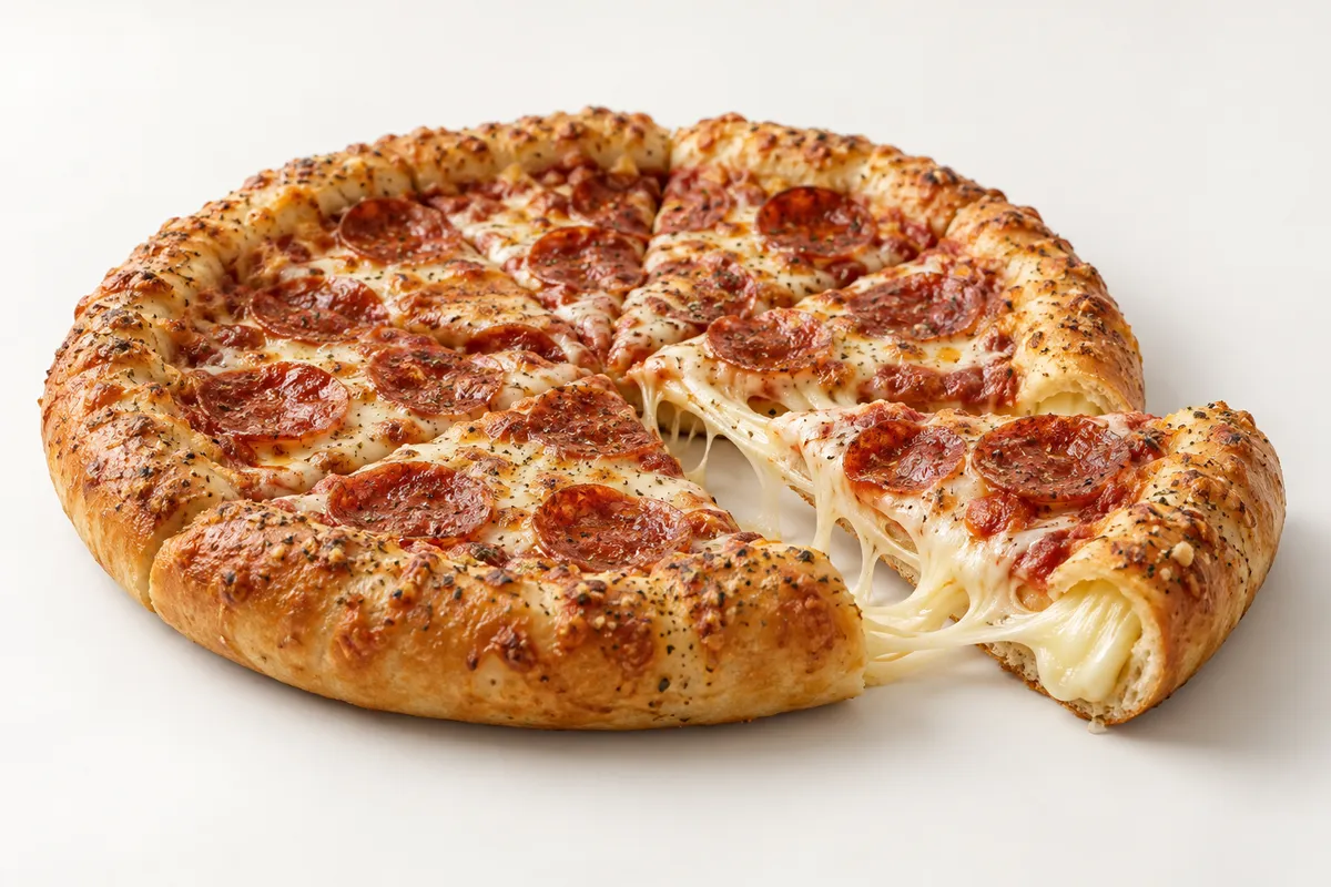 Pizza mit Käserand